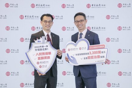 BOCHK and BOC Life Launch VHIS Plan Offering Up to HKD33 Million Medical Protection