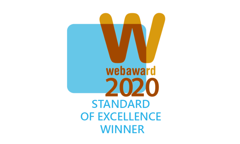 Standard of Excellence in WebAward 2020 